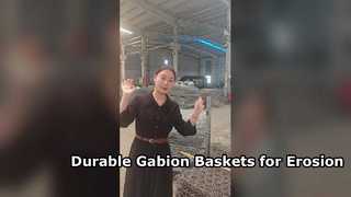 Galfan Coated Hexagonal Gabion Cage Basket 80x100mm 2.7mm ASTM